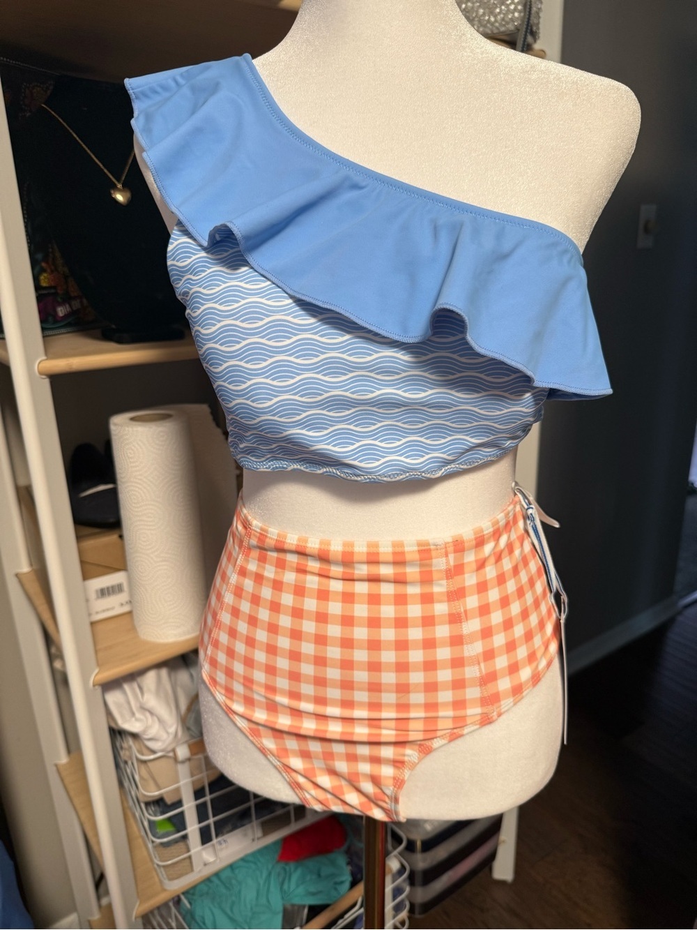 Southern Tide One-Shoulder High-Waist Bikini Set NWT Size Small